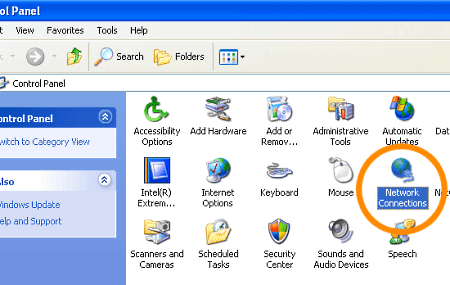 Windows XP Control Panel