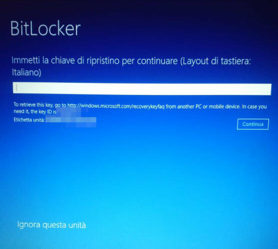 bitlocker windows criptato