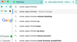 ricerca su Google con Chrome