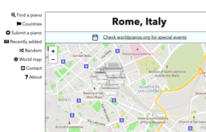 Mappa dei pianoforti pubblici a Roma - Clicca sull'immagine per ingrandirla.