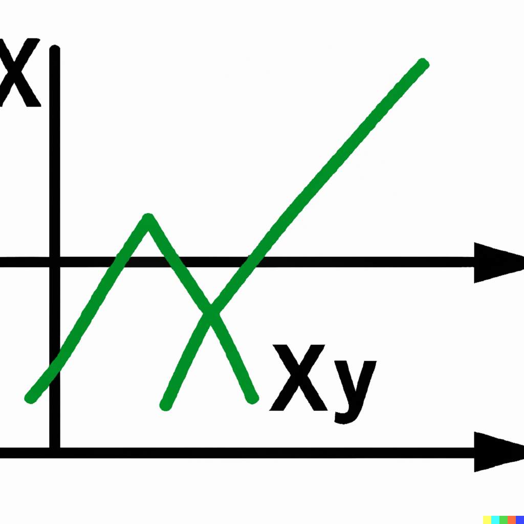 DALL·E 2022 10 09 11.58.02 an x y graph showing a simple equation like Yaxb