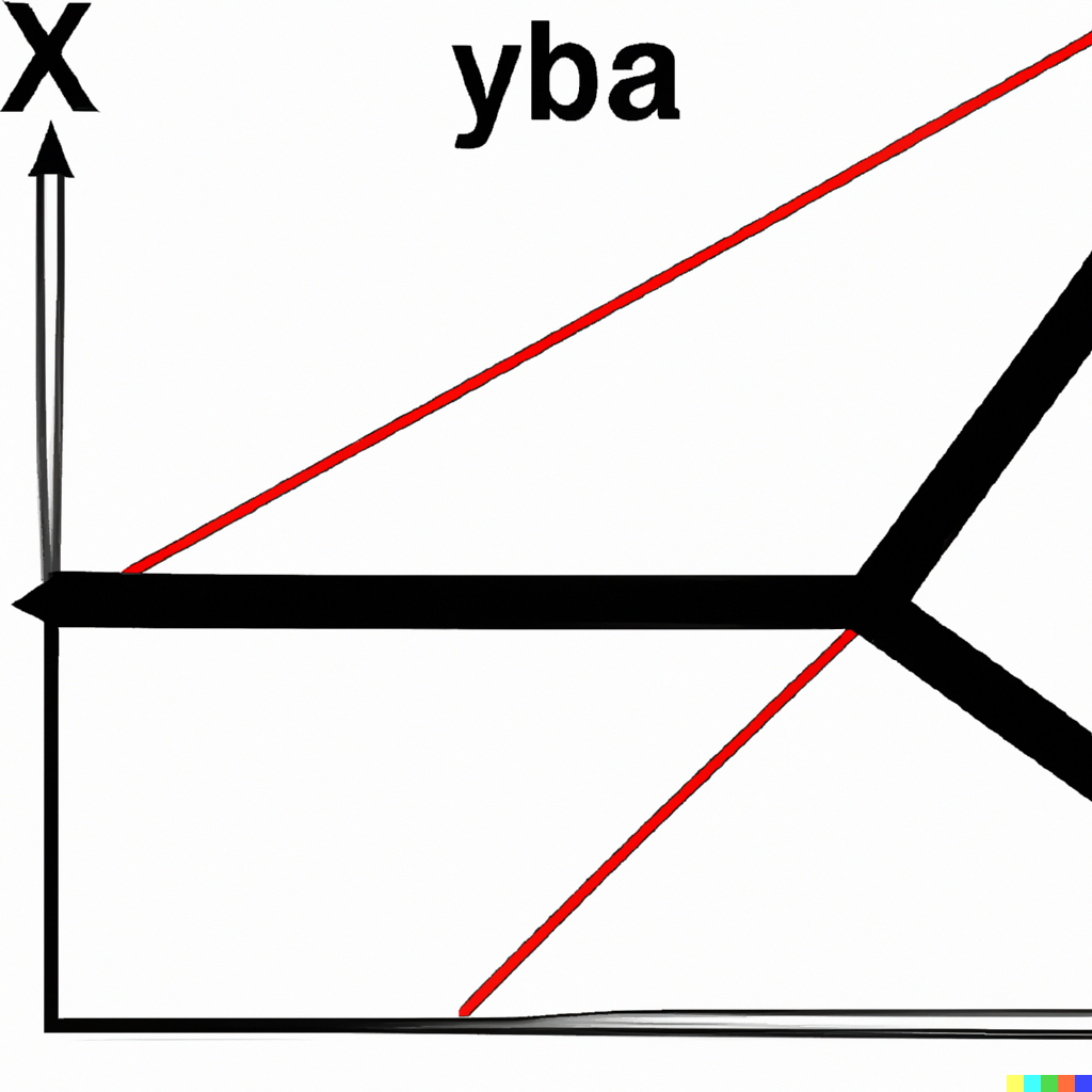DALL·E 2022 10 09 11.58.11 an x y graph showing a simple equation like Yaxb