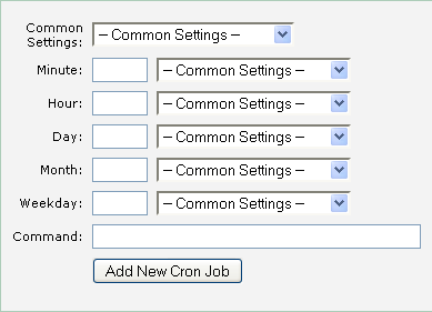 Configuring cron jobs in cPanel Add new cron job