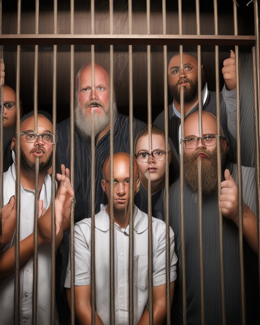 1 some IT nerds blocked inside a cage like lions