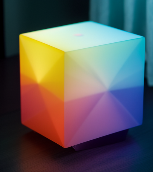 2 a cube full of coloured dot a cloud of dots wi