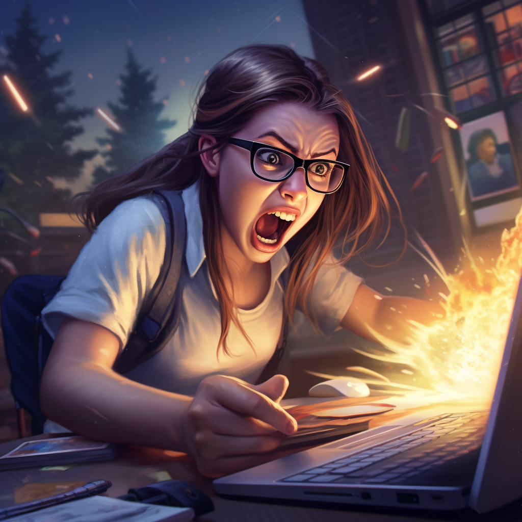 fernando172543 a nerdy girl raging against her computer 2830c3d0 368a 453b bf12 356d9b8e68a7