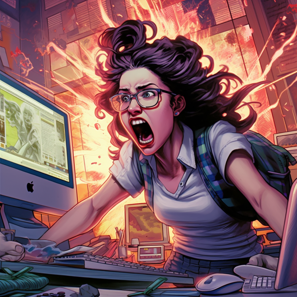 fernando172543 a nerdy girl raging against her computer d345e0d9 c5ff 4ff5 8297 dead2a57b566